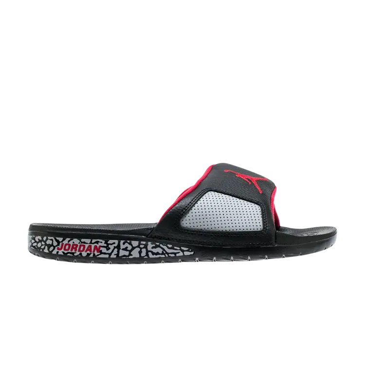 

Кроссовки Air Jordan Jordan Hydro 3 Retro Slide 'Black Red Grey', черный