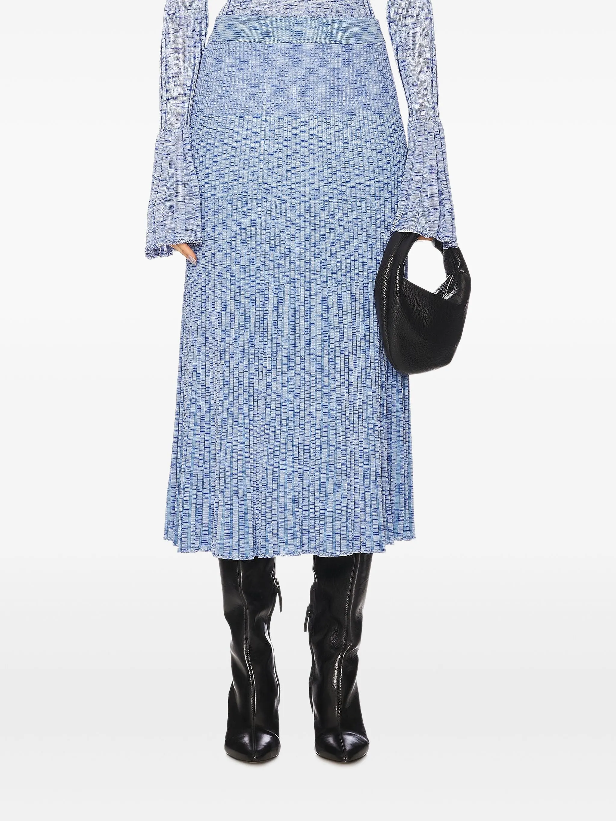 

Плиссированная юбка миди с мулине Zimmermann, синий