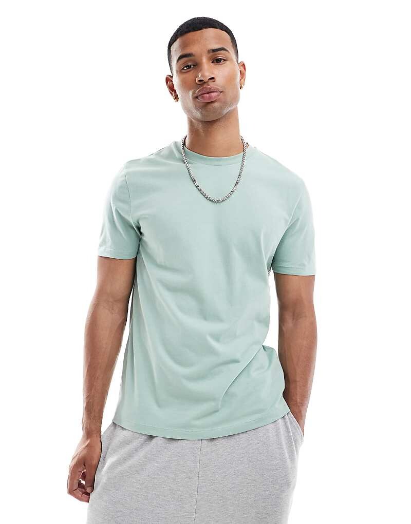 

Светло-зеленая футболка с круглым вырезом ASOS DESIGN Essential