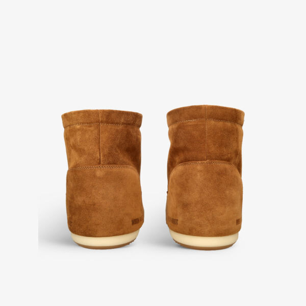 Замшевые зимние ботинки Icon Low с тисненым логотипом Moon Boot, цвет tan — фото 4