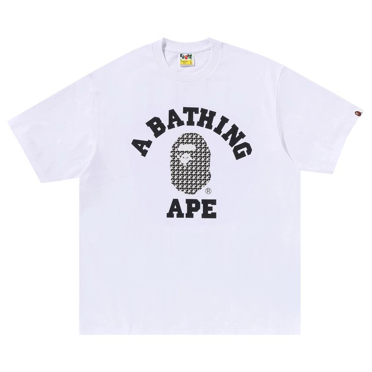 

Футболка BAPE Sta Houndstooth College Relaxed Fit Tee, White
