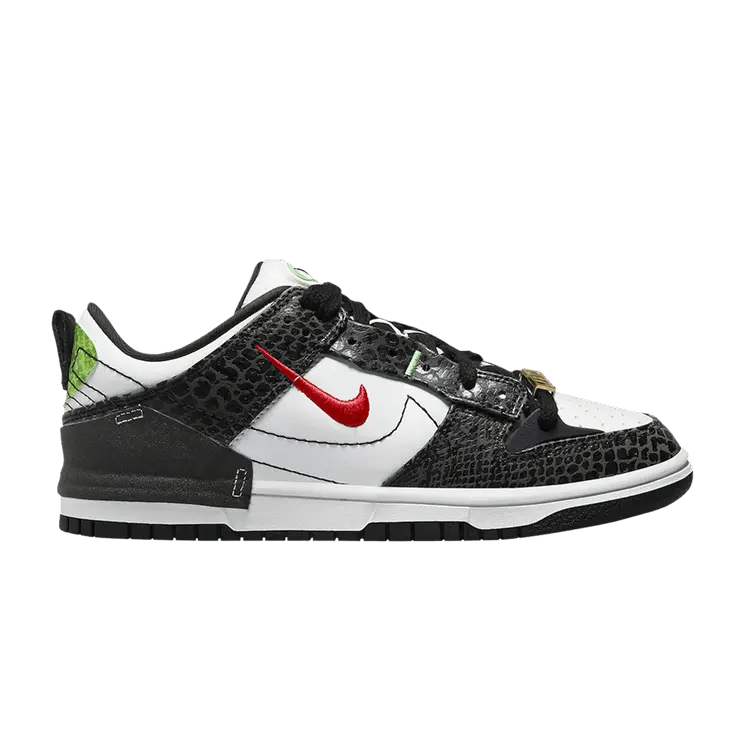 Кроссовки Nike Wmns Dunk Low Disrupt 2, Just Do It - Black Snakeskin