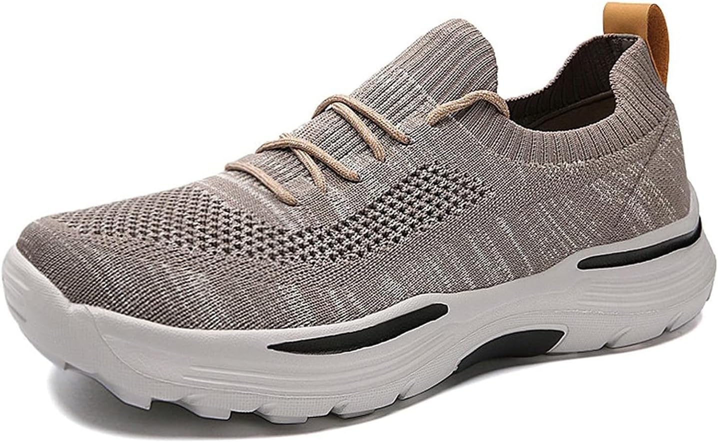 

Мужские вязаные сетчатые кеды Crepuscute с низким верхом, ортопедические, с шнуровкой, удобные повседневные кроссовки для ходьбы, спортивная обувь для тренировок на открытом воздухе при плантарном фасциите, серый
