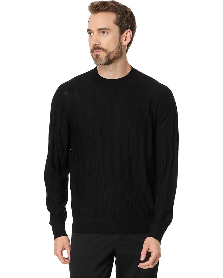 

Свитер Armani Exchange Wool Mix Textured Sweater, черный