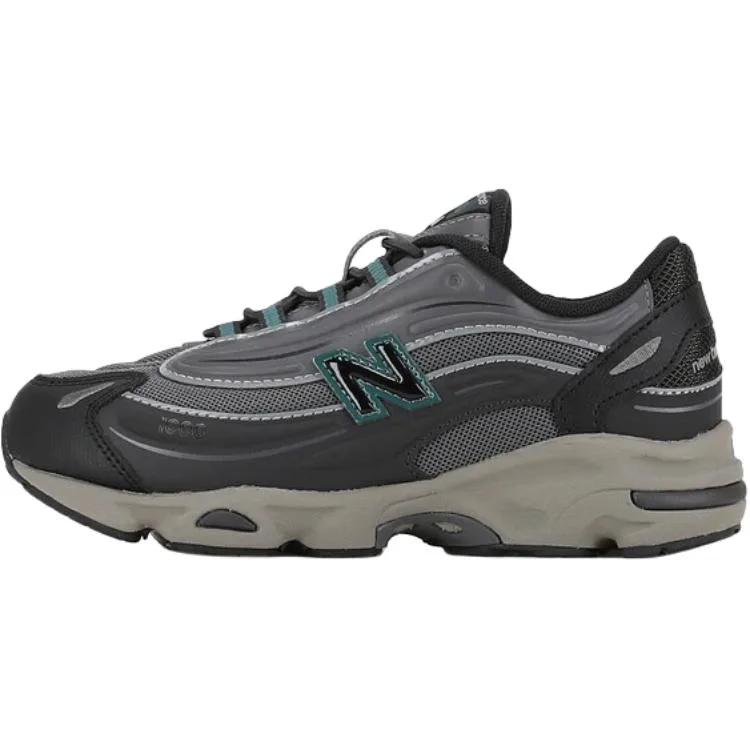 Кроссовки для бега NB 1000 Leather, Textile Slip Resistant, Abrasion Resistant, Breathable низкие детские New Balance, серый черный
