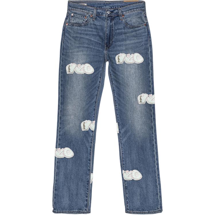 

Levi's прямые брюки джинсы mid rise свободного кроя stretch unisex Levis, синий