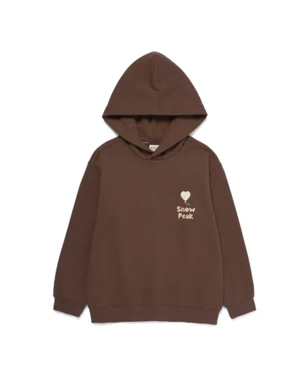 Худи детское с графическим принтом, s25fkfhd80 Snowpeak Apparel Kids, коричневый — фото 3