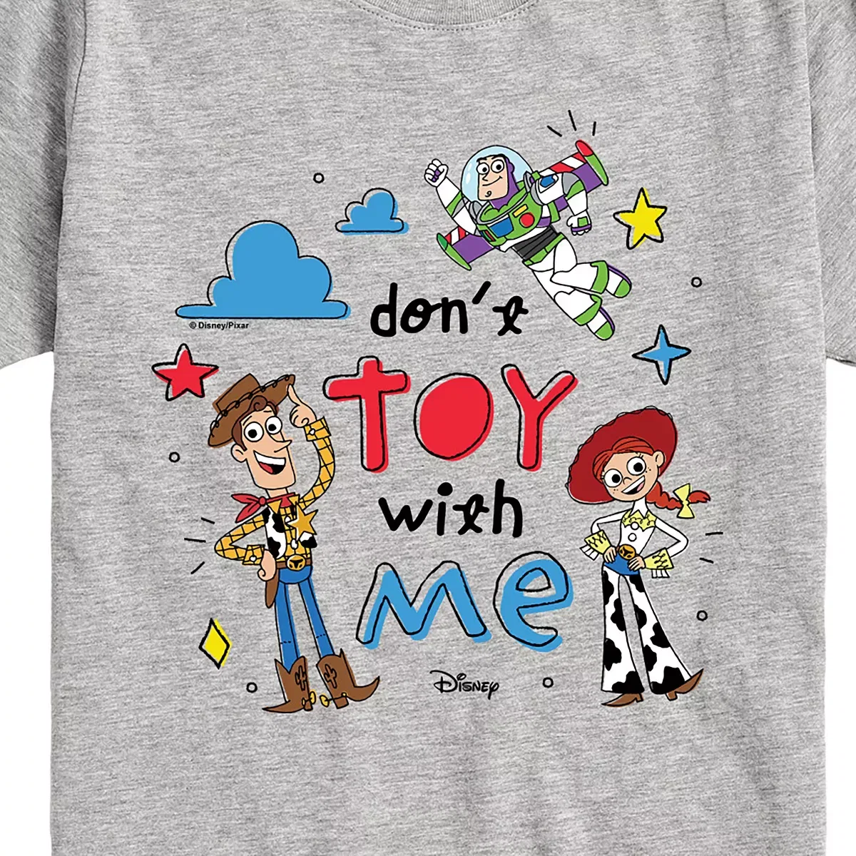 Детская футболка с принтом Don't Toy With Me Disney Athletic Heather — фото 2