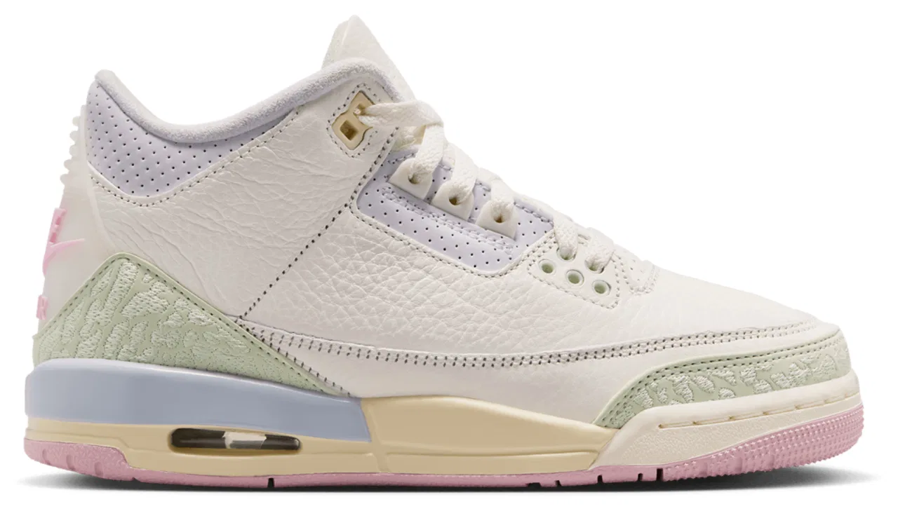Кроссовки для мальчиков Retro 3 Jordan, цвет White/Green/Pink