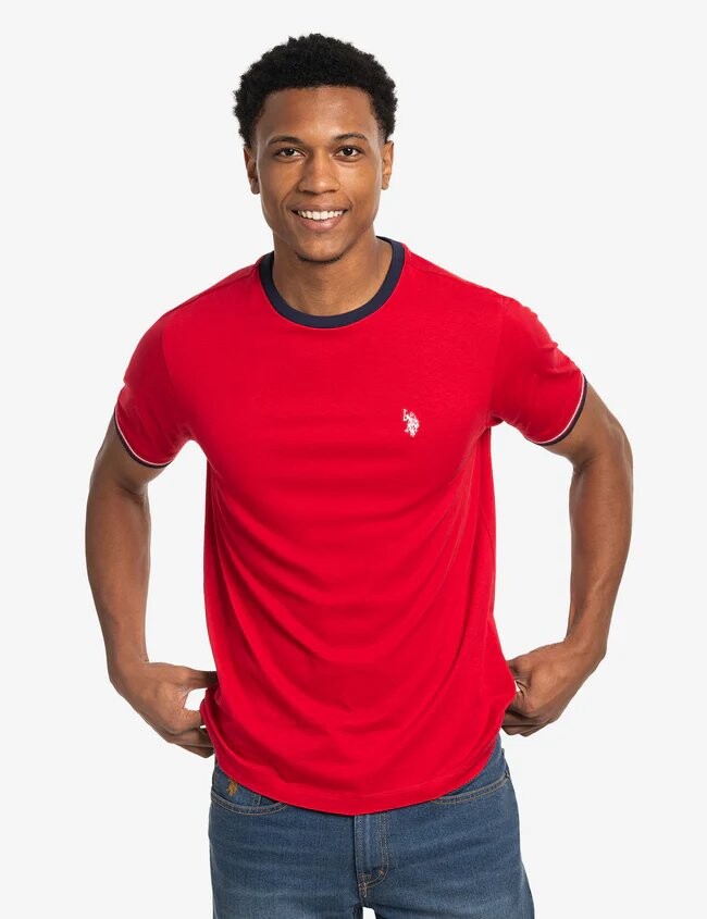 

Футболка U.S. Polo Assn. Ringer, красный
