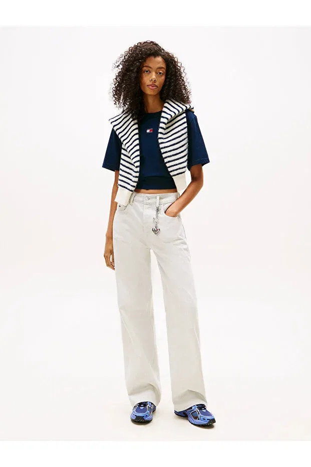 Женская футболка свободного кроя с вышивкой Tommy Hilfiger, Blue — фото 2
