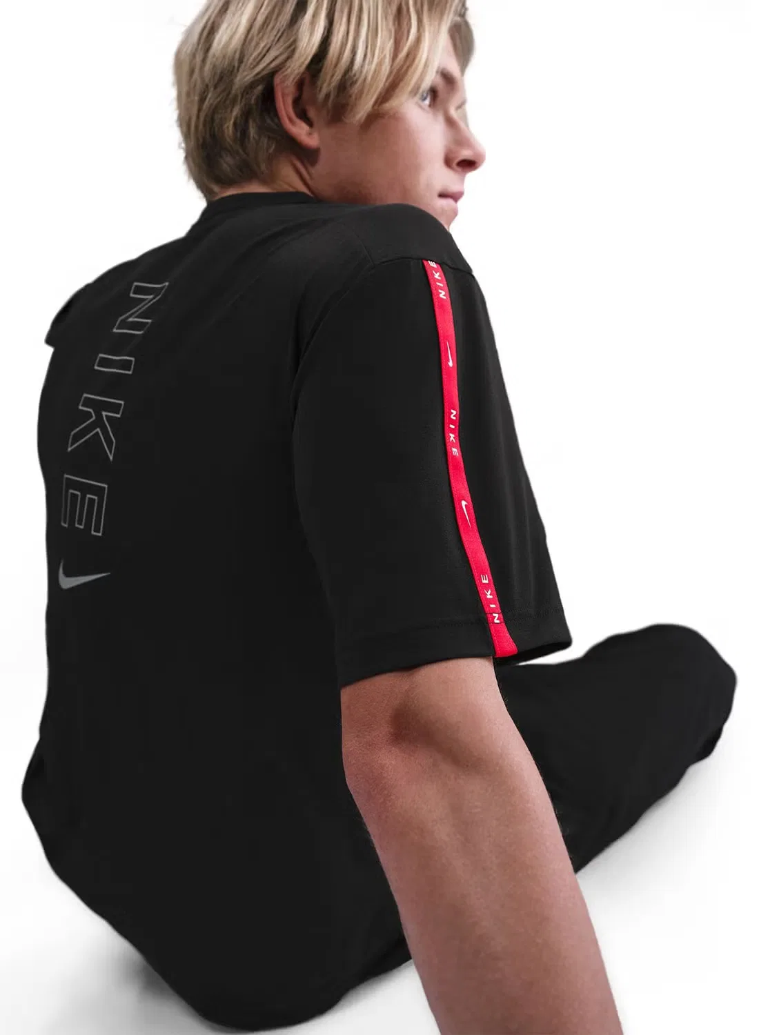 Футболка с технологией Dri-FIT Nike, черный — фото 4