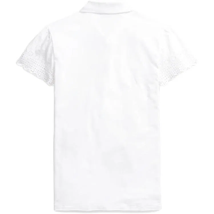 Женское поло Slim Fit White Polo Ralph Lauren — фото 3