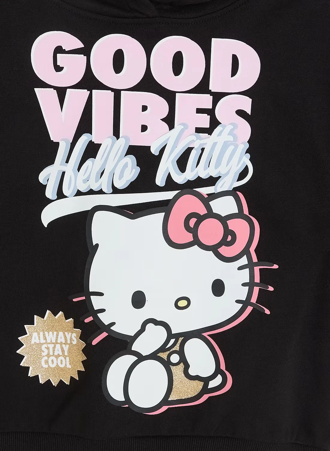 Свитшот с принтом Hello Kitty Name It, черный — фото 3