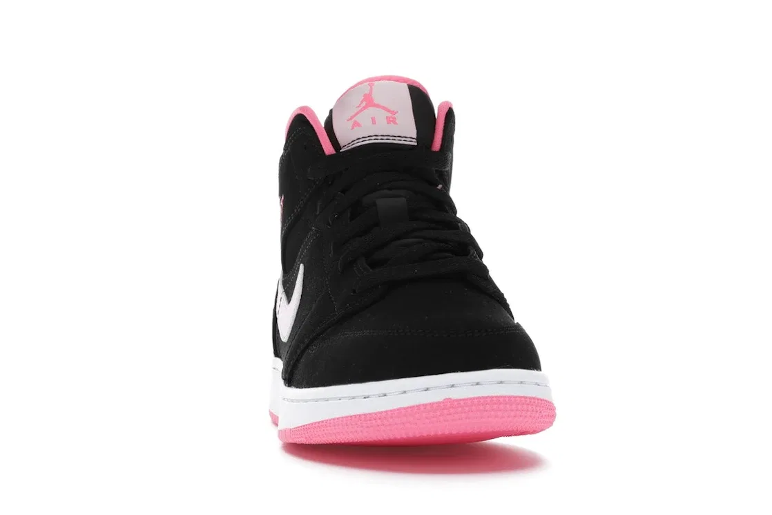 Детские кроссовки с принтом Jordan 1 Mid Jordan, Black/Digital Pink-White-Pink Foam — фото 2