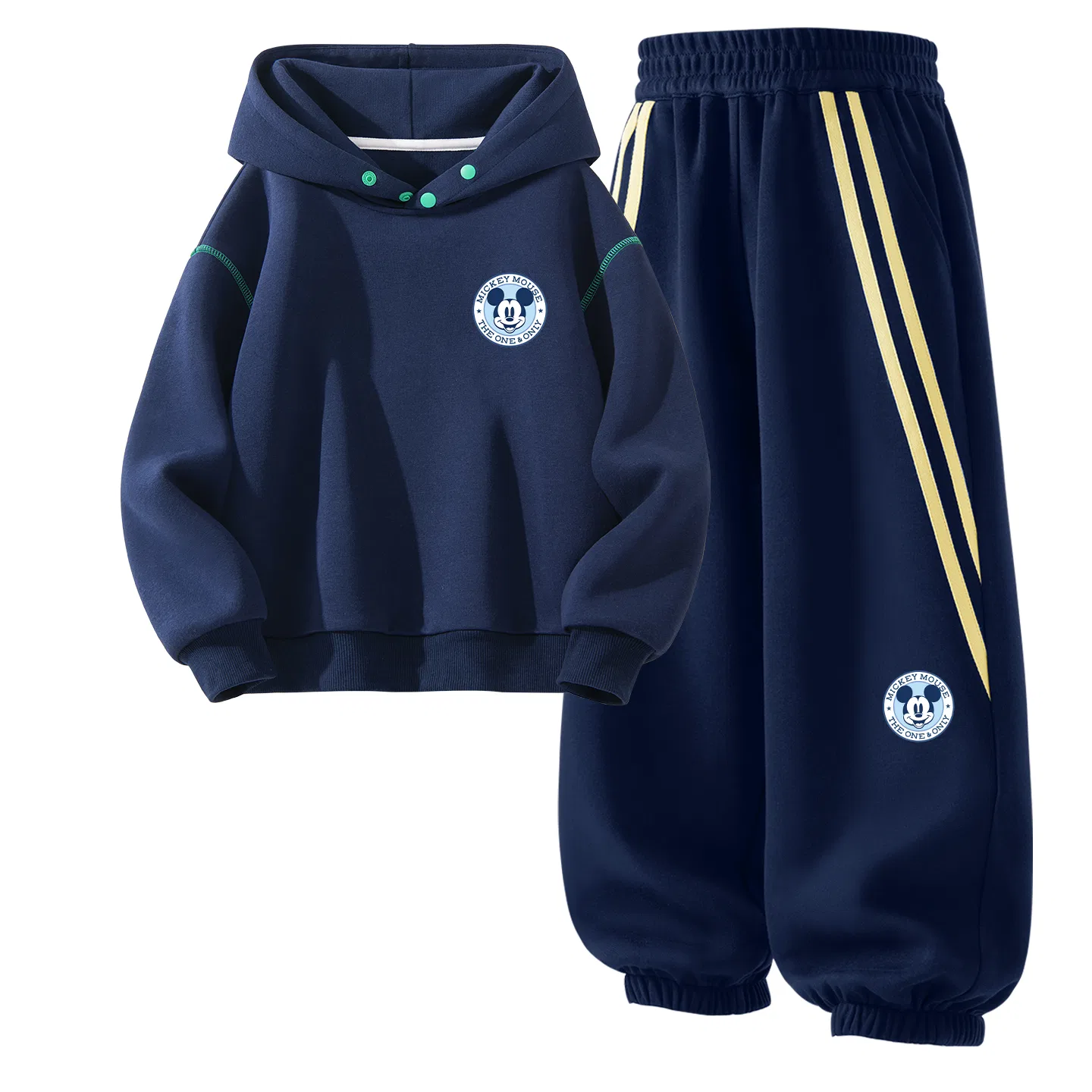 Детский спортивный комплект из футера с капюшоном Mickey Mouse, Disney, Navy Blue