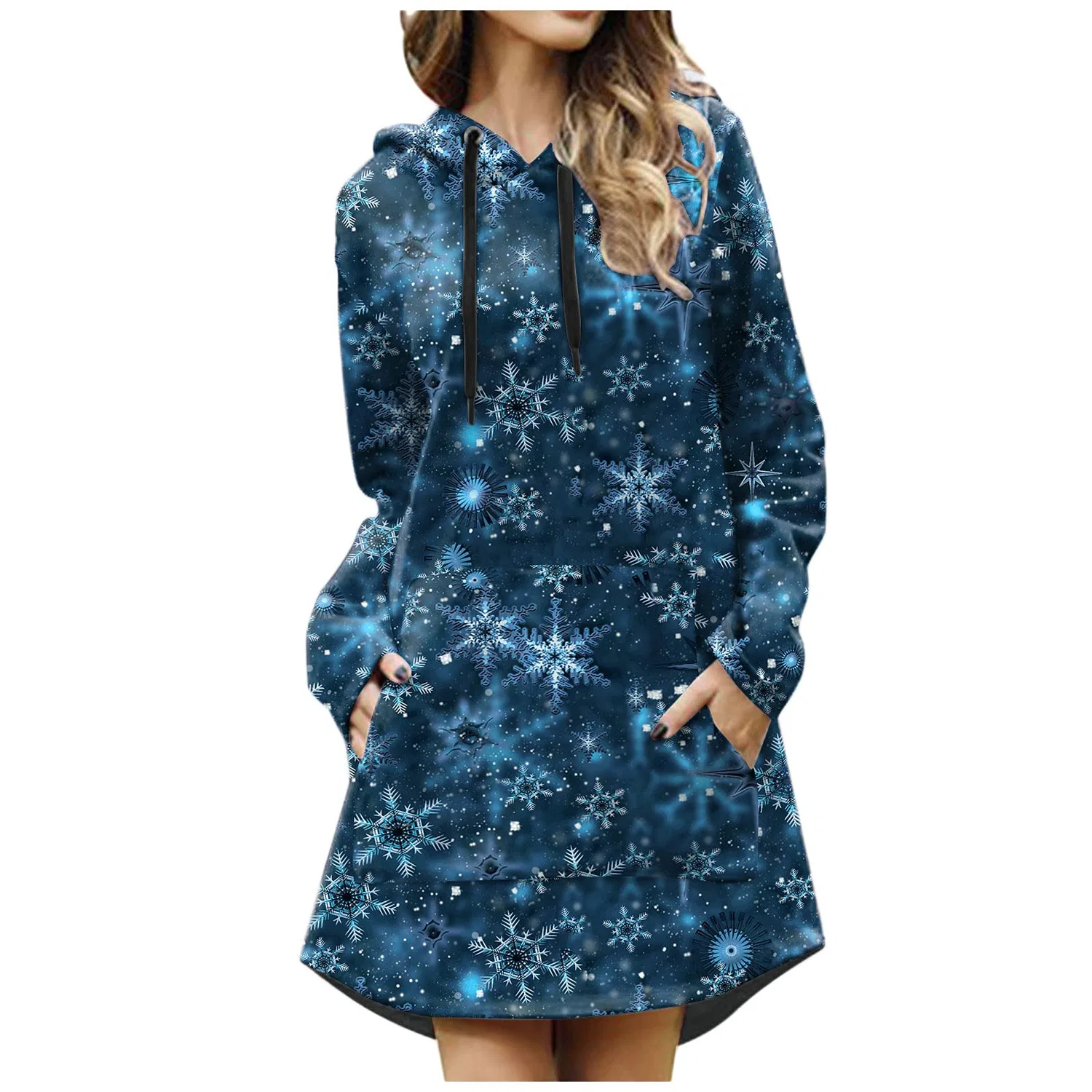 Женская куртка из искусственной кожи с капюшоном, Blu