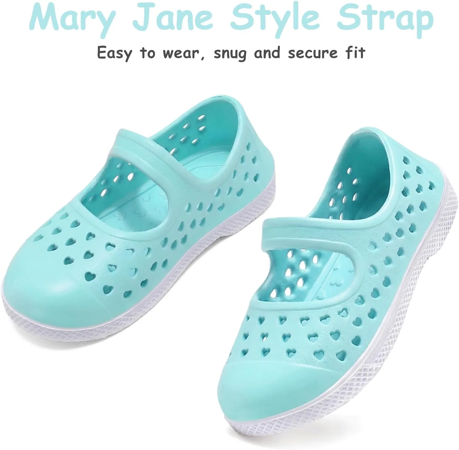 Детские туфли Мэри Джейн для девочек Mary Jane Water Shoes Nedaan, Waterblue — фото 4