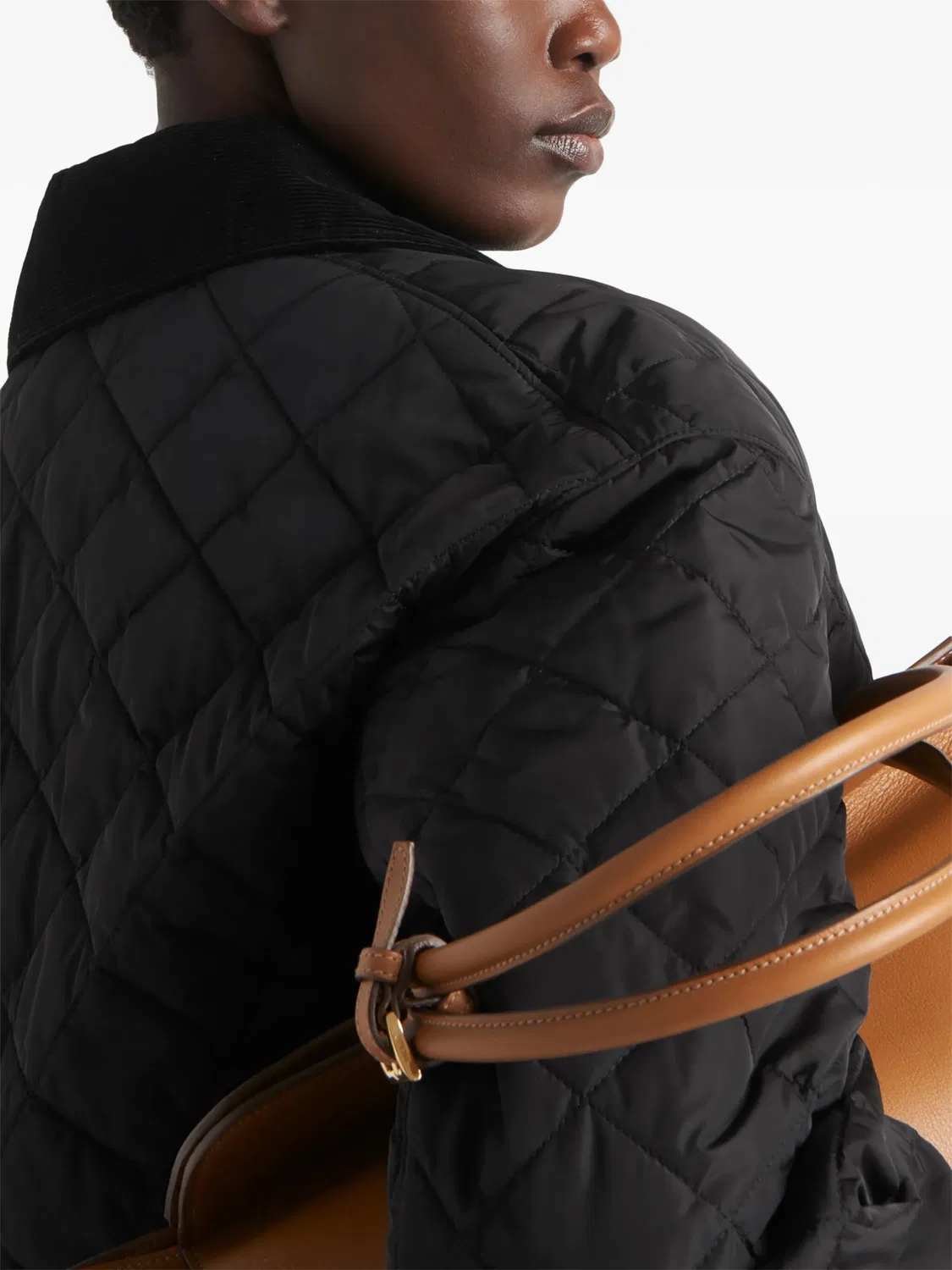 Куртка из стеганного Re-Nylon Prada, черный — фото 2