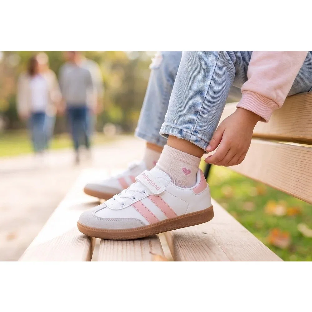 Детские кроссовки с липучками легкие с гибкой подошвой Retro Sneaker Pabuçland — фото 2