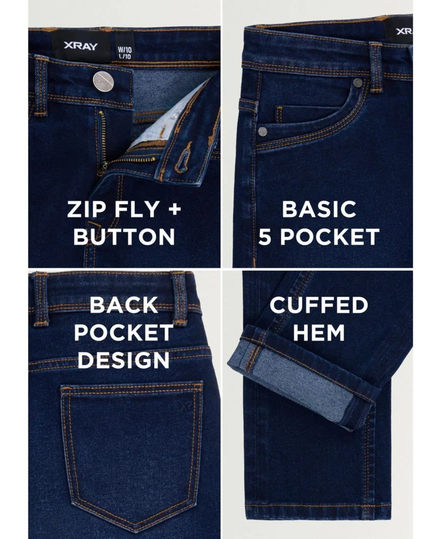Джинсы слим-фит с зауженным кроем XRAY, Rinse Denim — фото 4