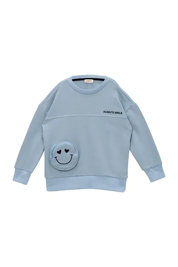 Детское худи для девочек с принтом Zeyland, Baby Blue — фото 2