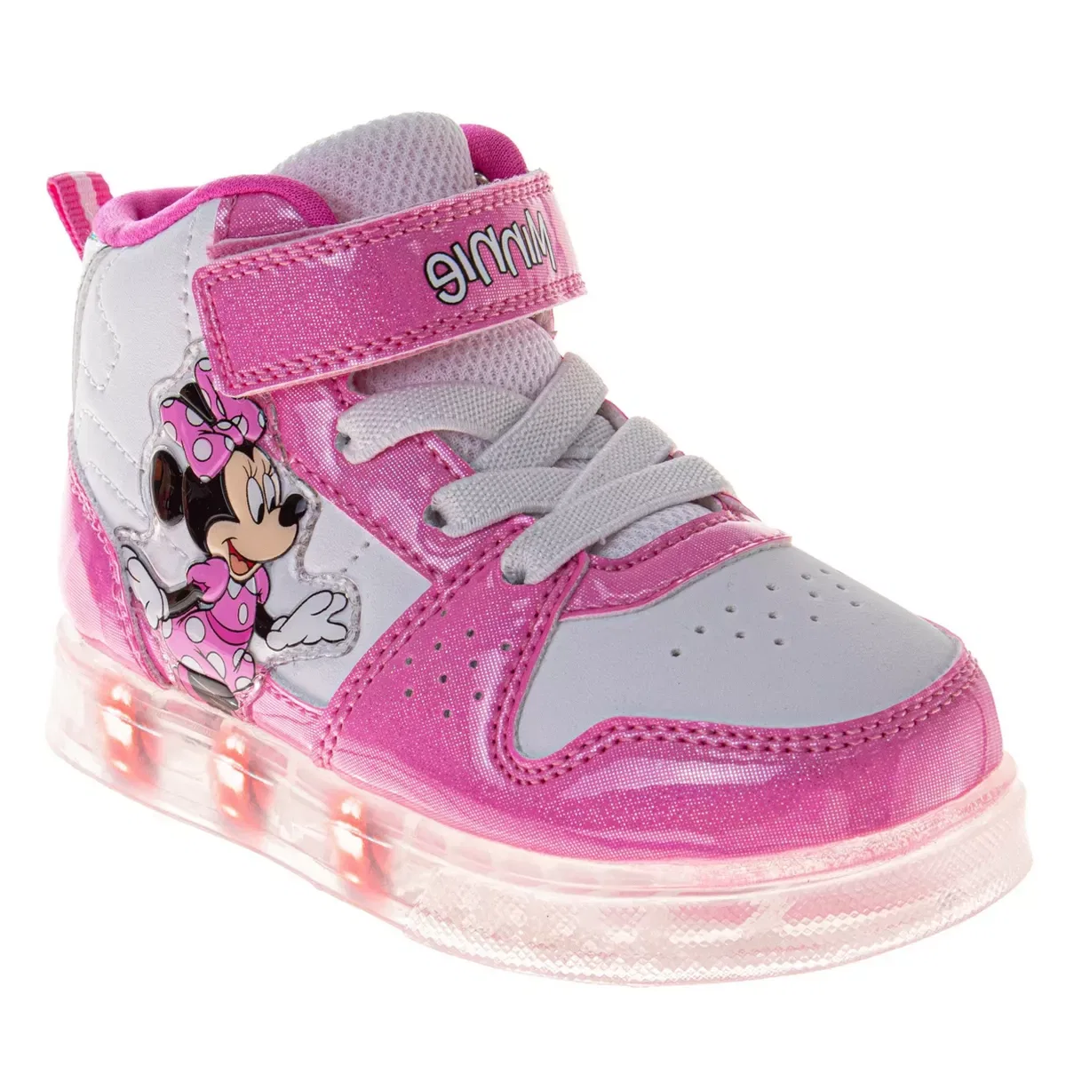 Детские кроссовки для мальчиков с принтом Disney Pixar Cars Lightning McQueen High Top Sneakers Disney, Pink White