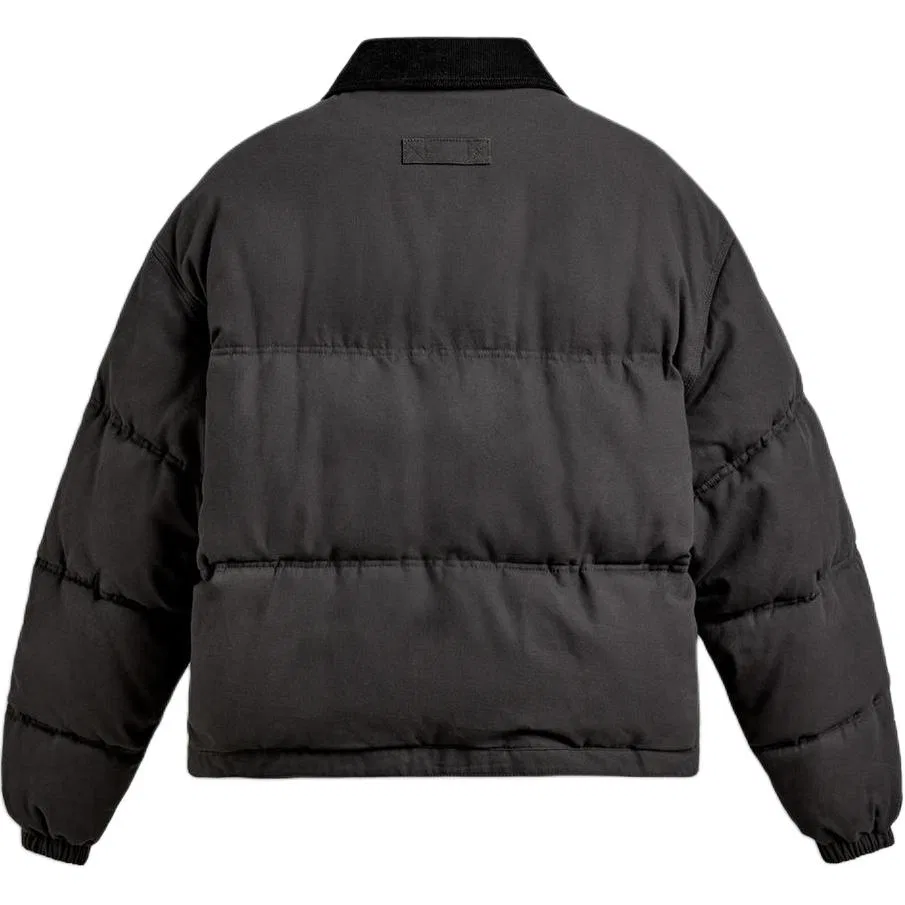 Мужская куртка-пуховик с отложным воротником Gray ZARA, Серый — фото 3