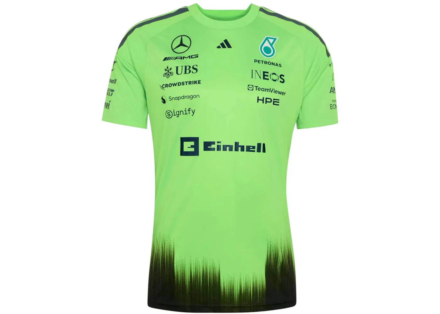 Футболка с принтом Mercedes AMG Petronas Formula 1 Setup Adidas, Solar Green Black