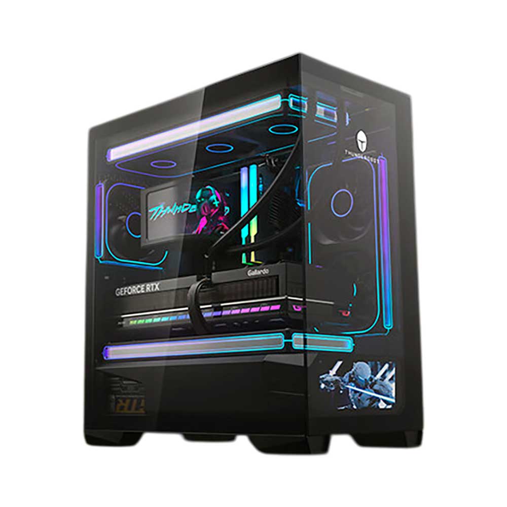 

Корпус ThundeRobot Black Warrior, M-ATX, 6.2" screen, Mid Tower, чёрный