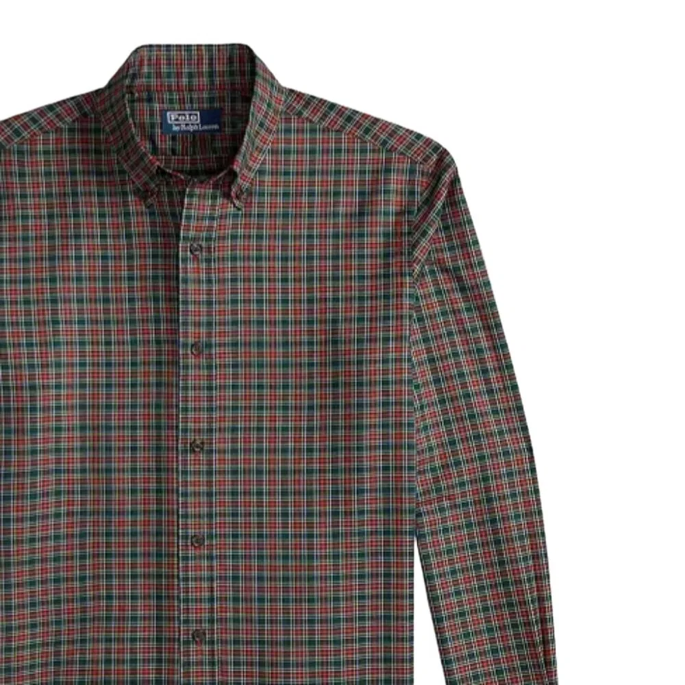 Рубашка мужская мультиколор, отложной воротник, прямой крой, Polo Ralph Lauren, Multicolor — фото 3