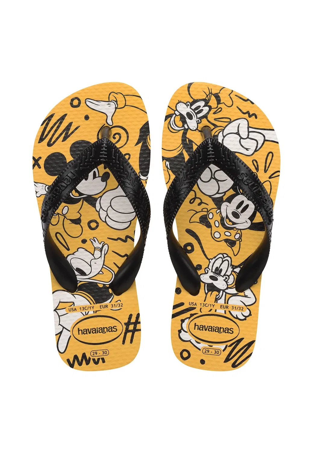 Детские унисекс тапочки для бассейна Disney Havaianas, Yellow — фото 3