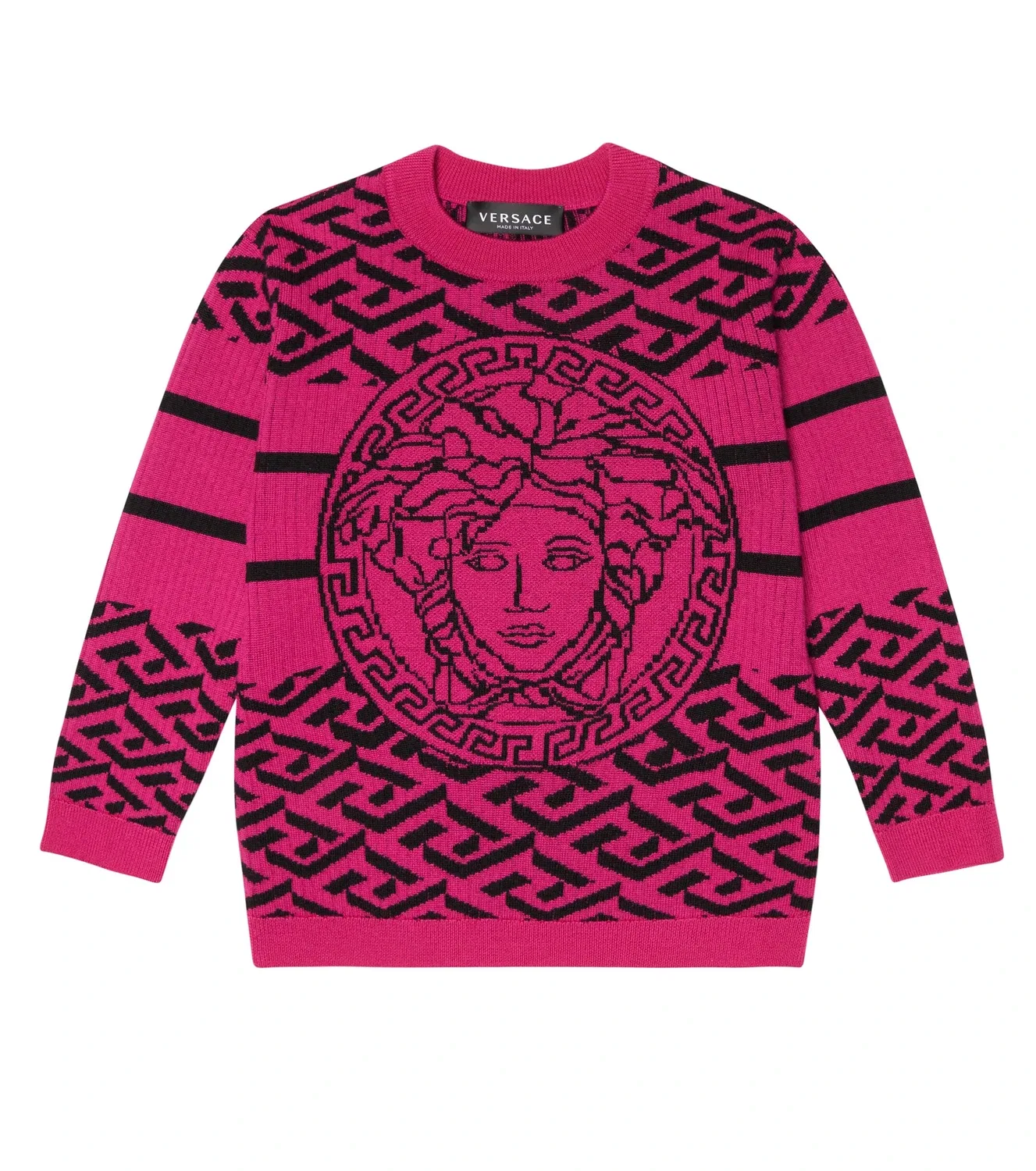 Свитер шерстяной Medusa Greca Versace Kids, розовый