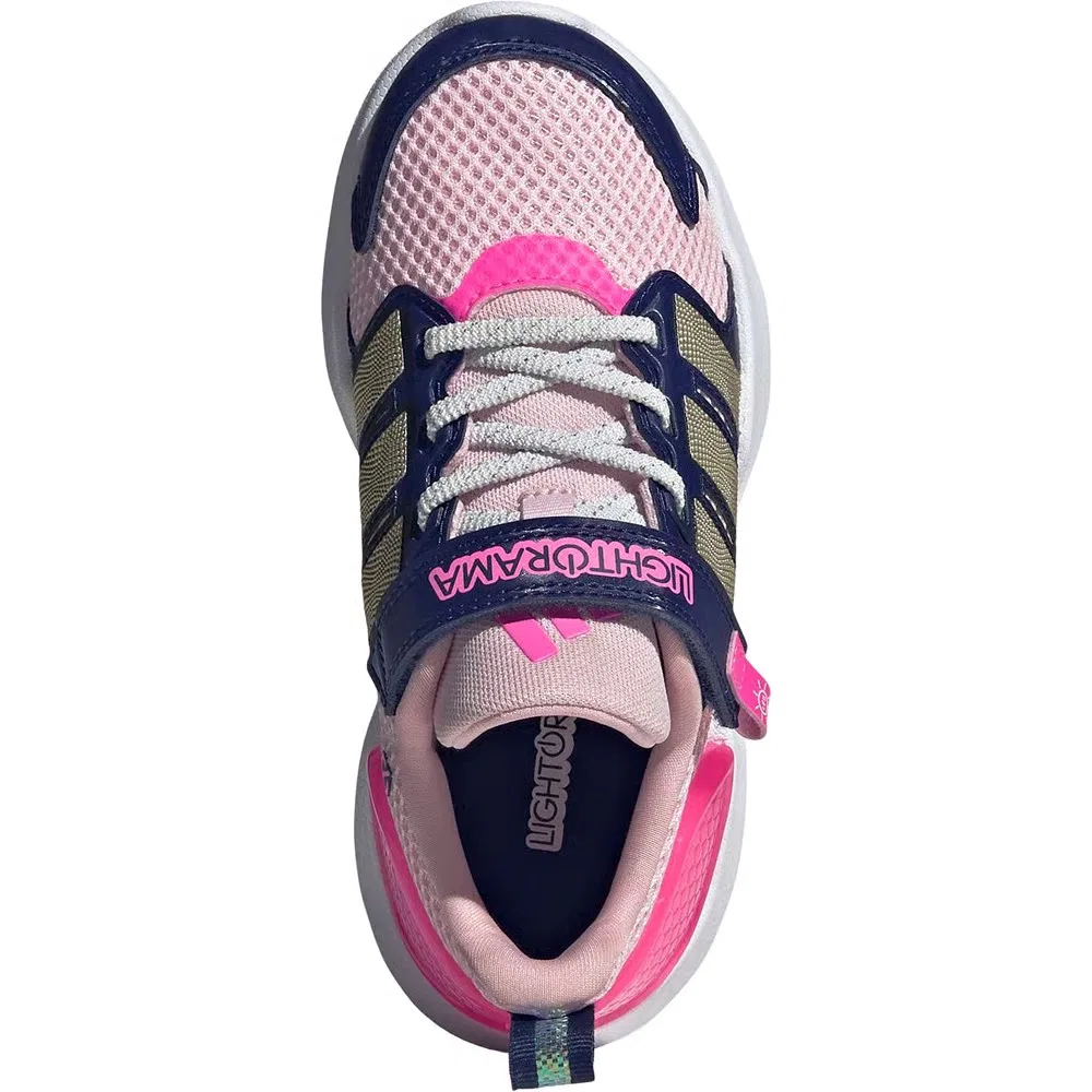 Детские кроссовки Lightorama Runner на эластичных шнурках Adidas, Pink/Pink/Pink — фото 4