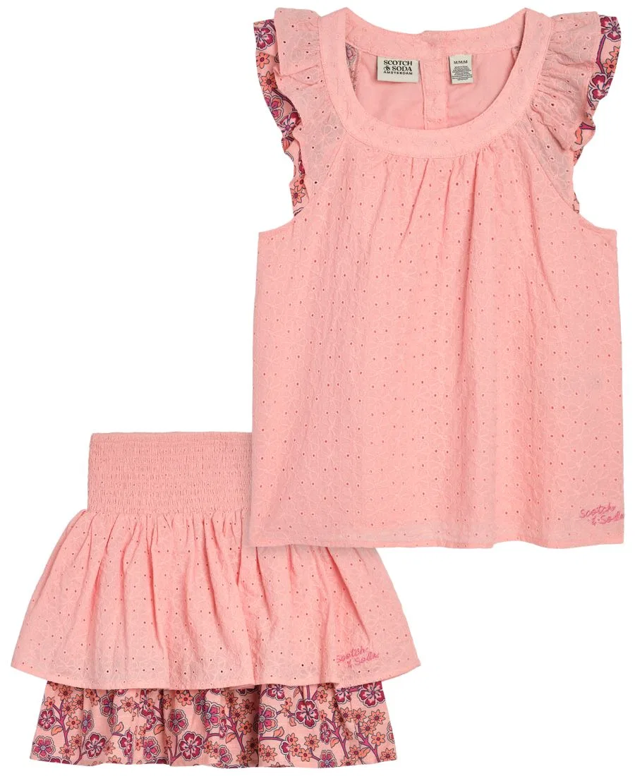 Детский комплект для девочек без рукавов с принтом SCOTCH & SODA, Light Pastel Pink