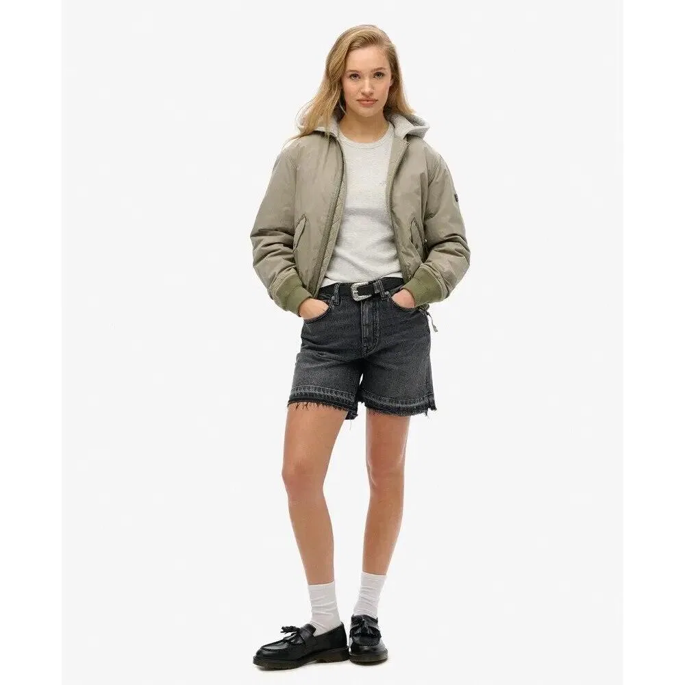 Женская хлопковая футболка Superdry Essential, Цвет: Grau — фото 2