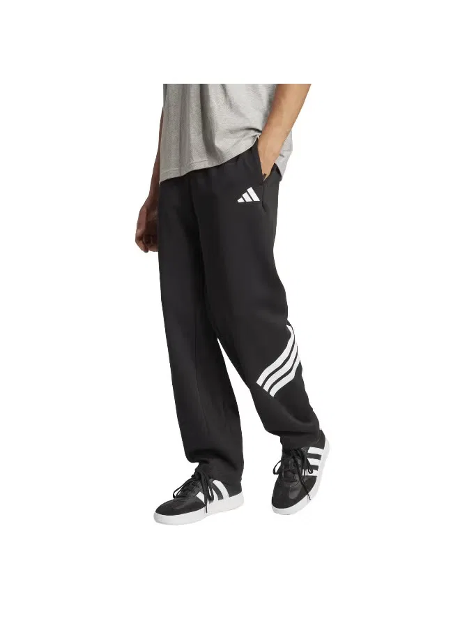 Штаны спортивные свободные с открытым низом Future Icons Adidas, черный — фото 2