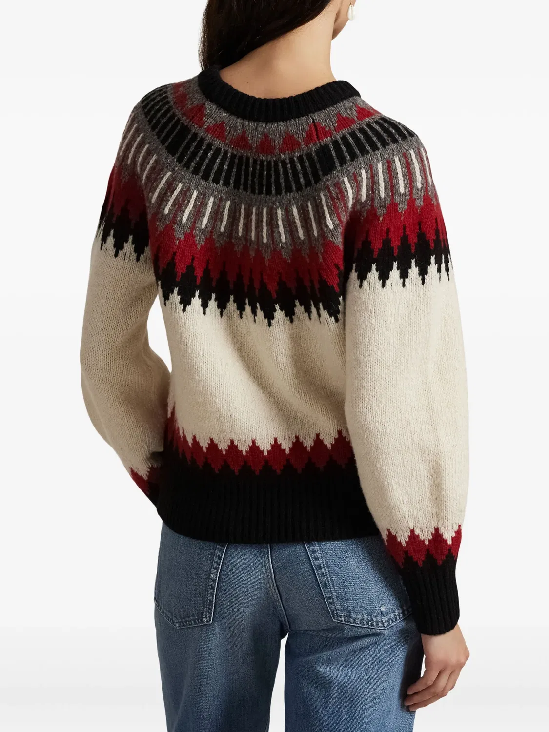 Свитер с узором "Fair Isle" Polo Ralph Lauren, нейтральные — фото 3