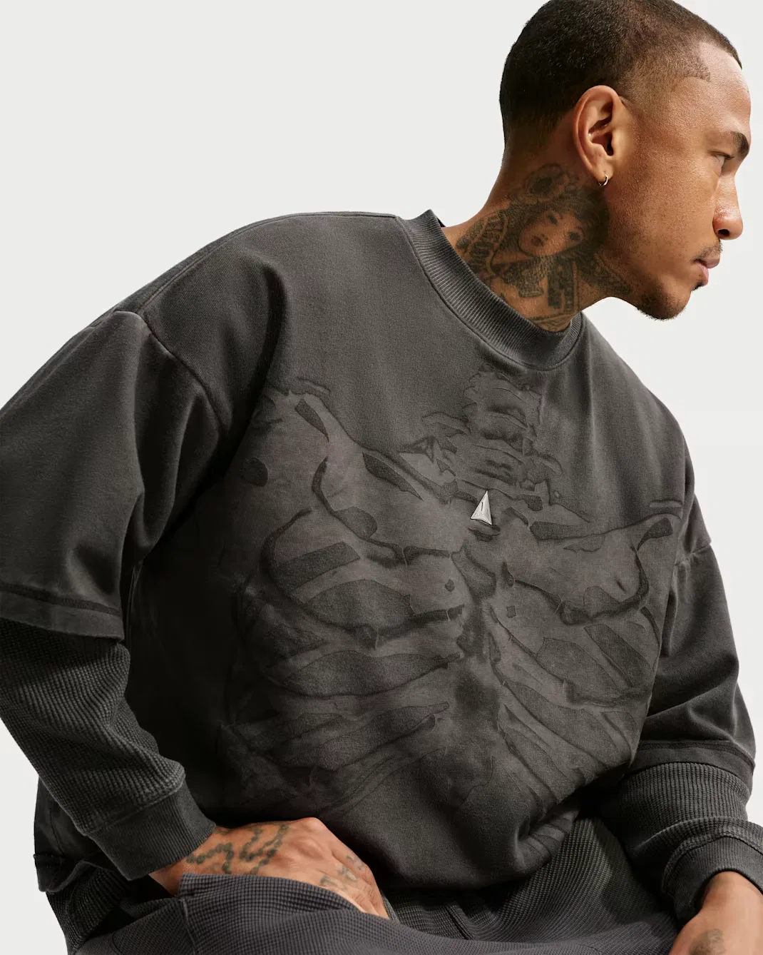 Мужская баскетбольная футболка с длинными рукавами Dri-FIT Ja Nike, Black — фото 3