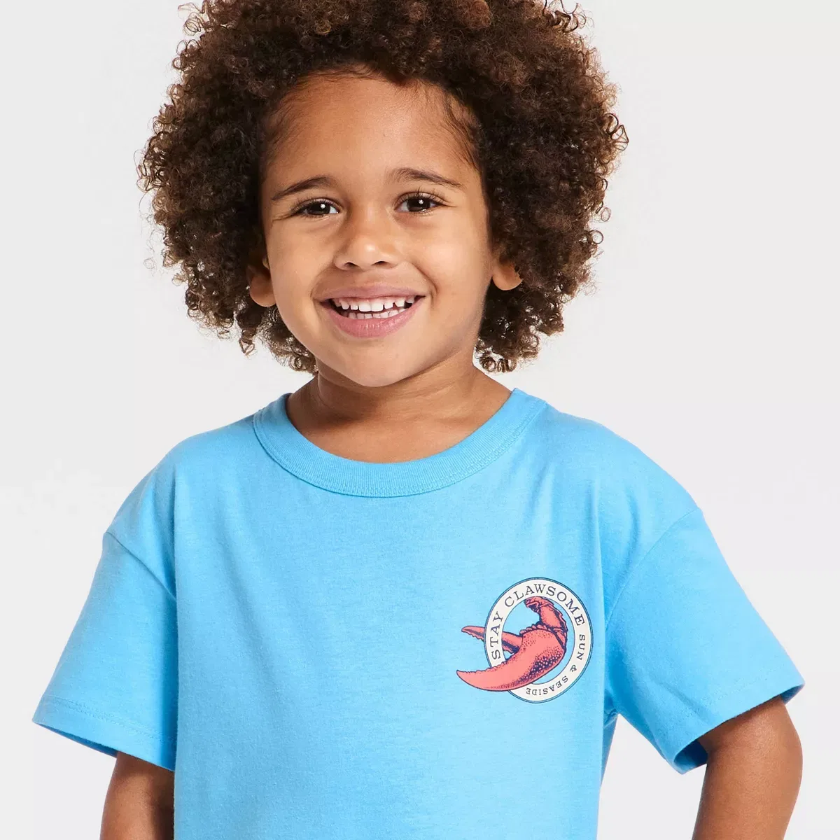 Детское футболка с принтом Oversized T-Shirt INFANT/TODDLER BOY, Blue — фото 2