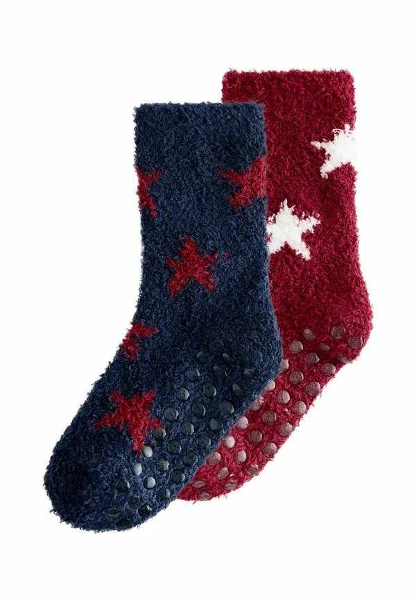 Комплект из 2 пар носков с пайетками Cosy Next, красный, Navy, Stars