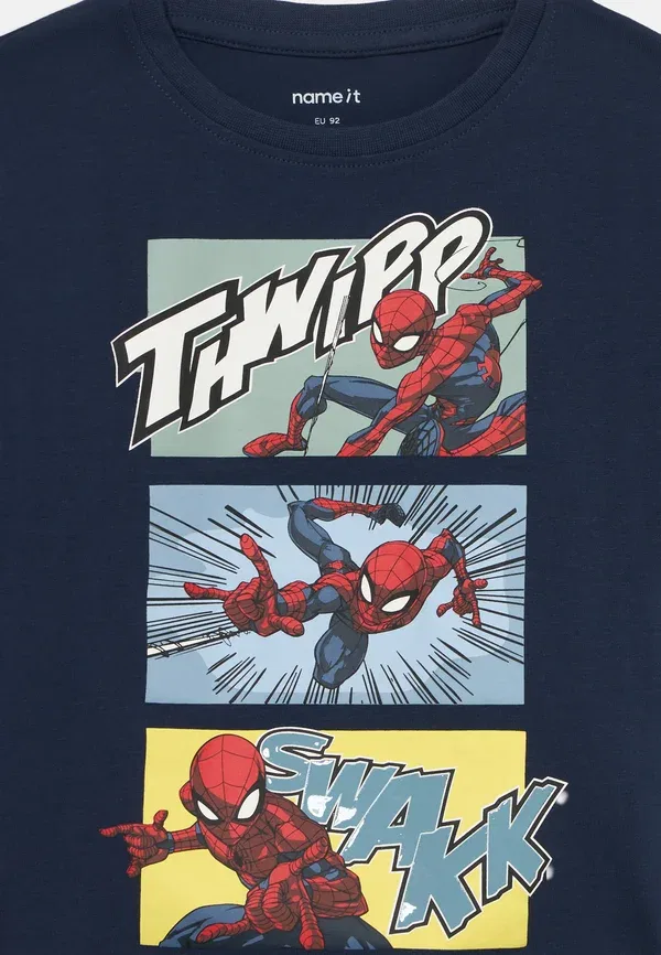 Футболка с принтом Marvel Nmmjarl spider Name It, темно-синий Blazer — фото 4