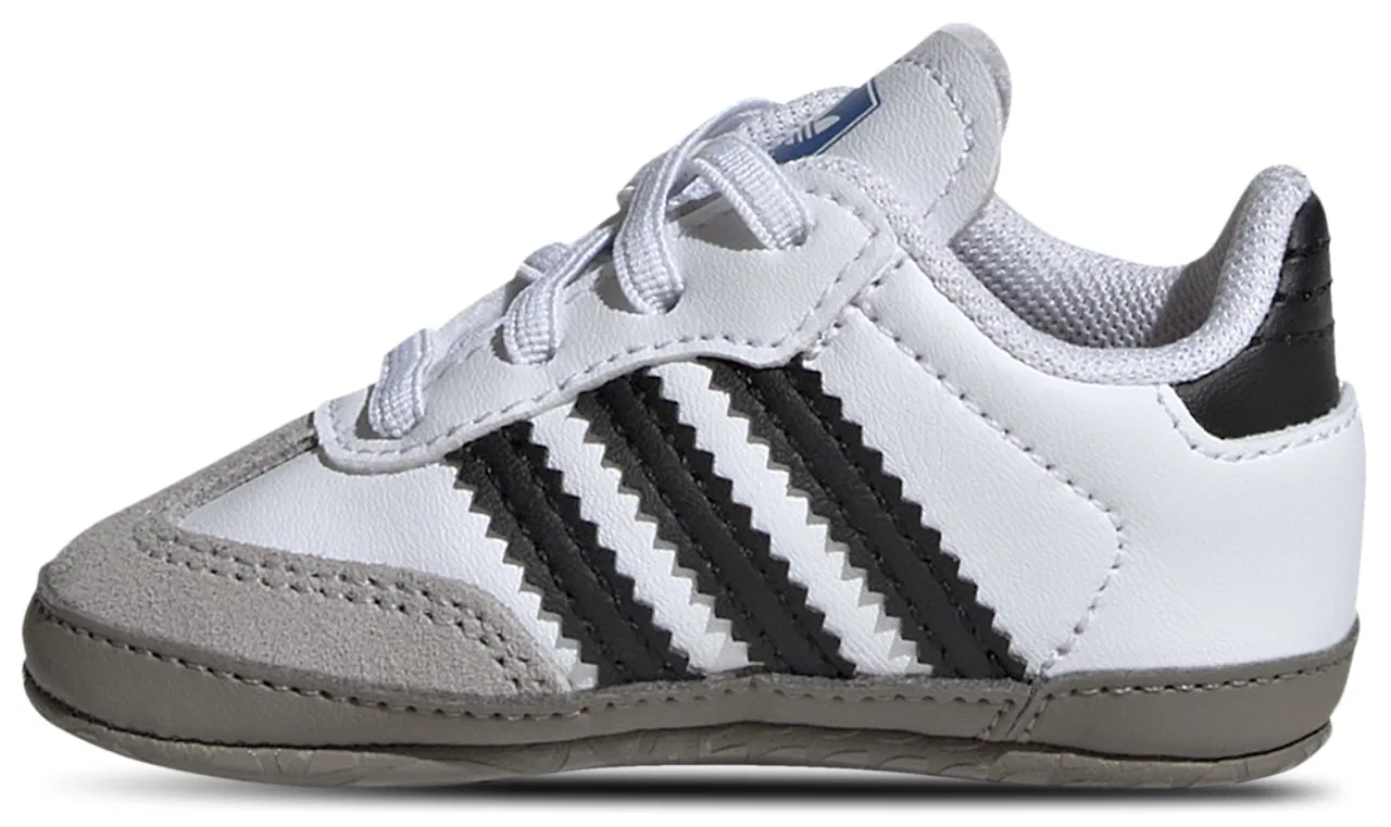 Кроссовки для малышей Samba Crib Adidas, цвет White/Black/Clear Granite — фото 2