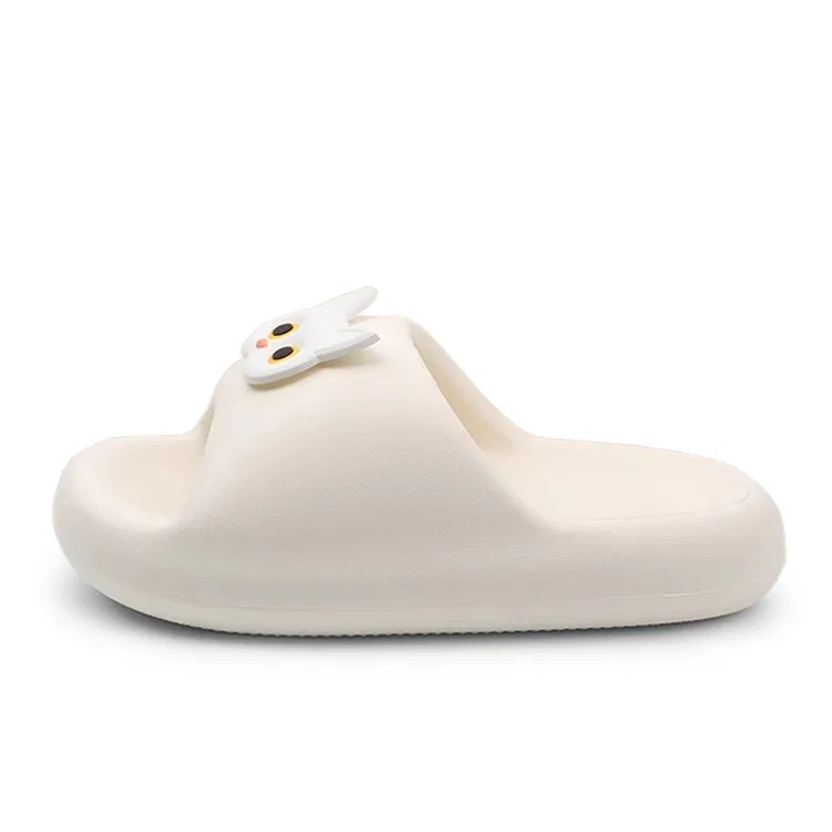 Детские шлепанцы из ЭВА с принтом кота, модель Black Sole Black Cat Puffy Slippers, XMISTUO, Black — фото 3