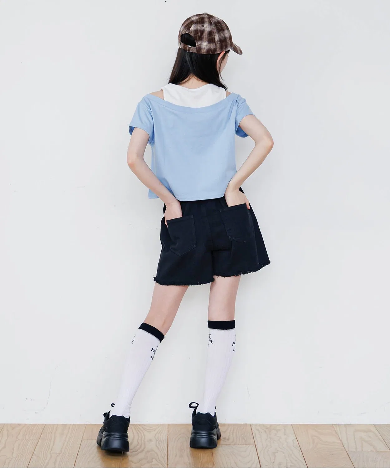 Детские джинсовые шорты с шипами, модель Studs Denim Short, algy, Коричневый — фото 3