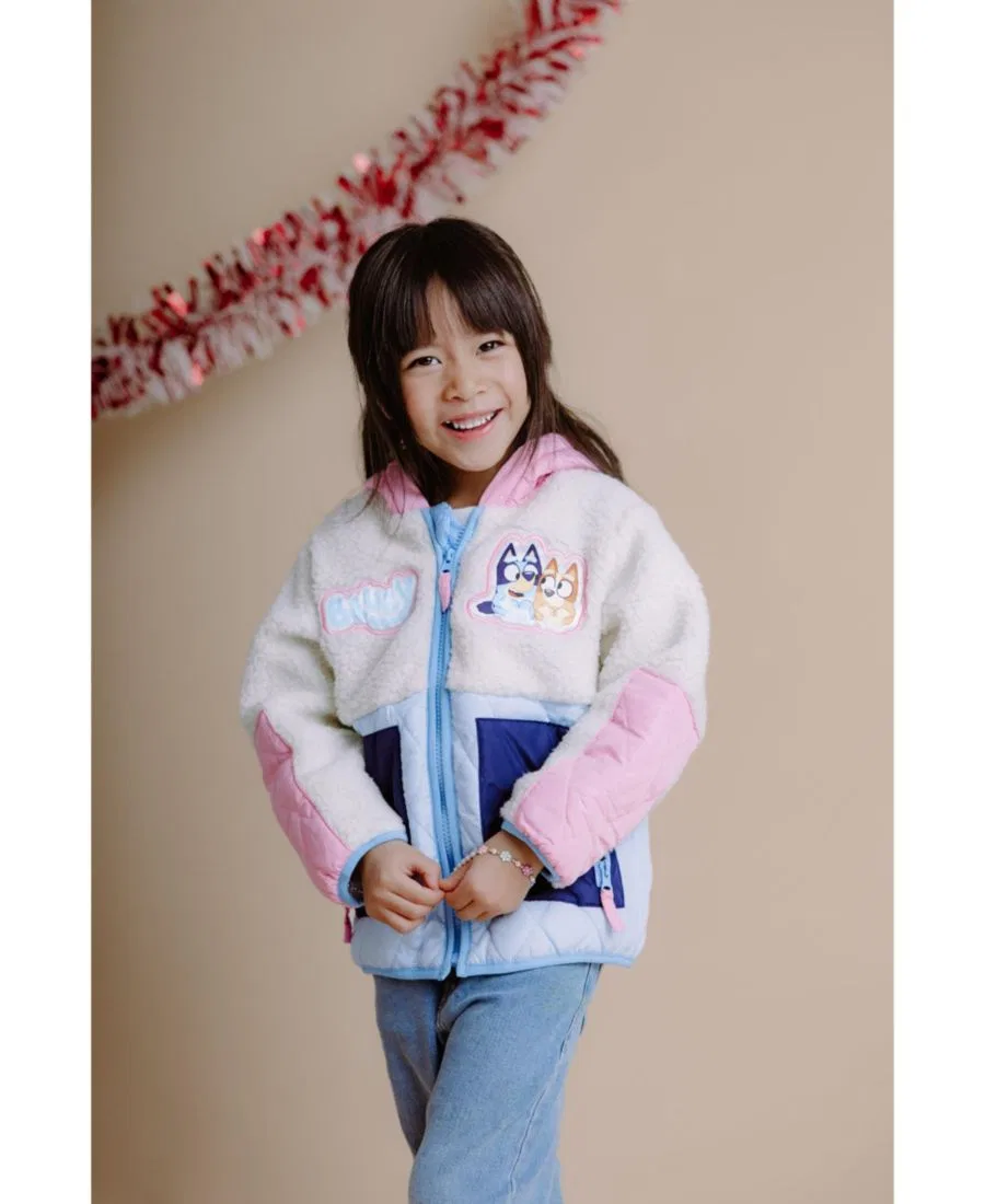 Детская куртка на молнии из флиса Bluey Bluey Bingo Pink Blue — фото 2