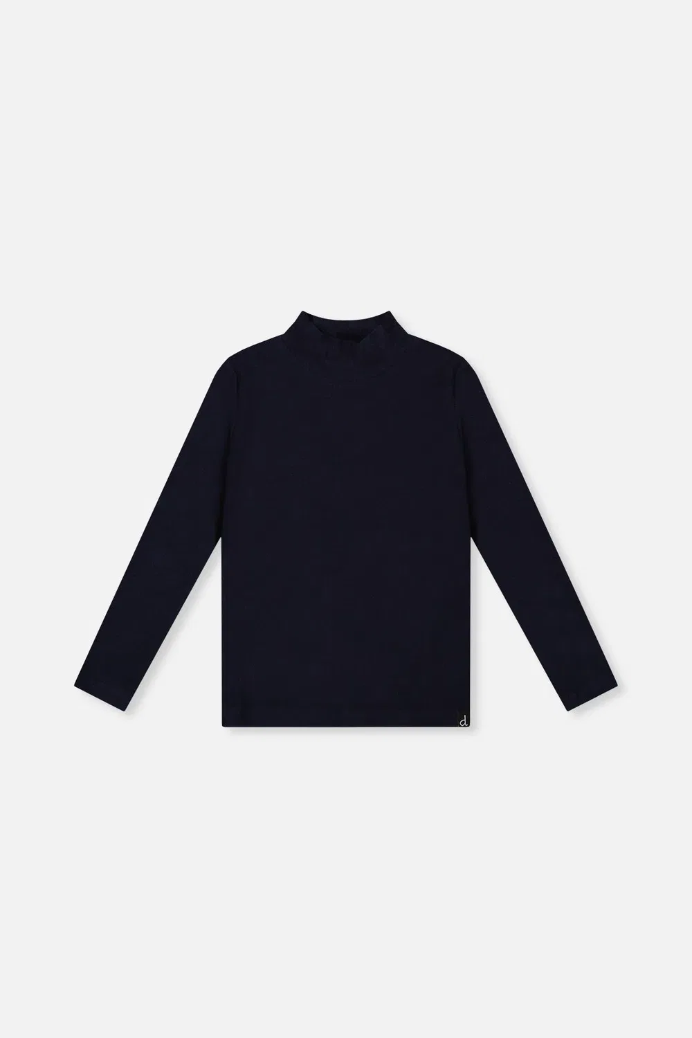 Детская кофта с высоким воротом из рубчика Deux par Deux, Dark Blue