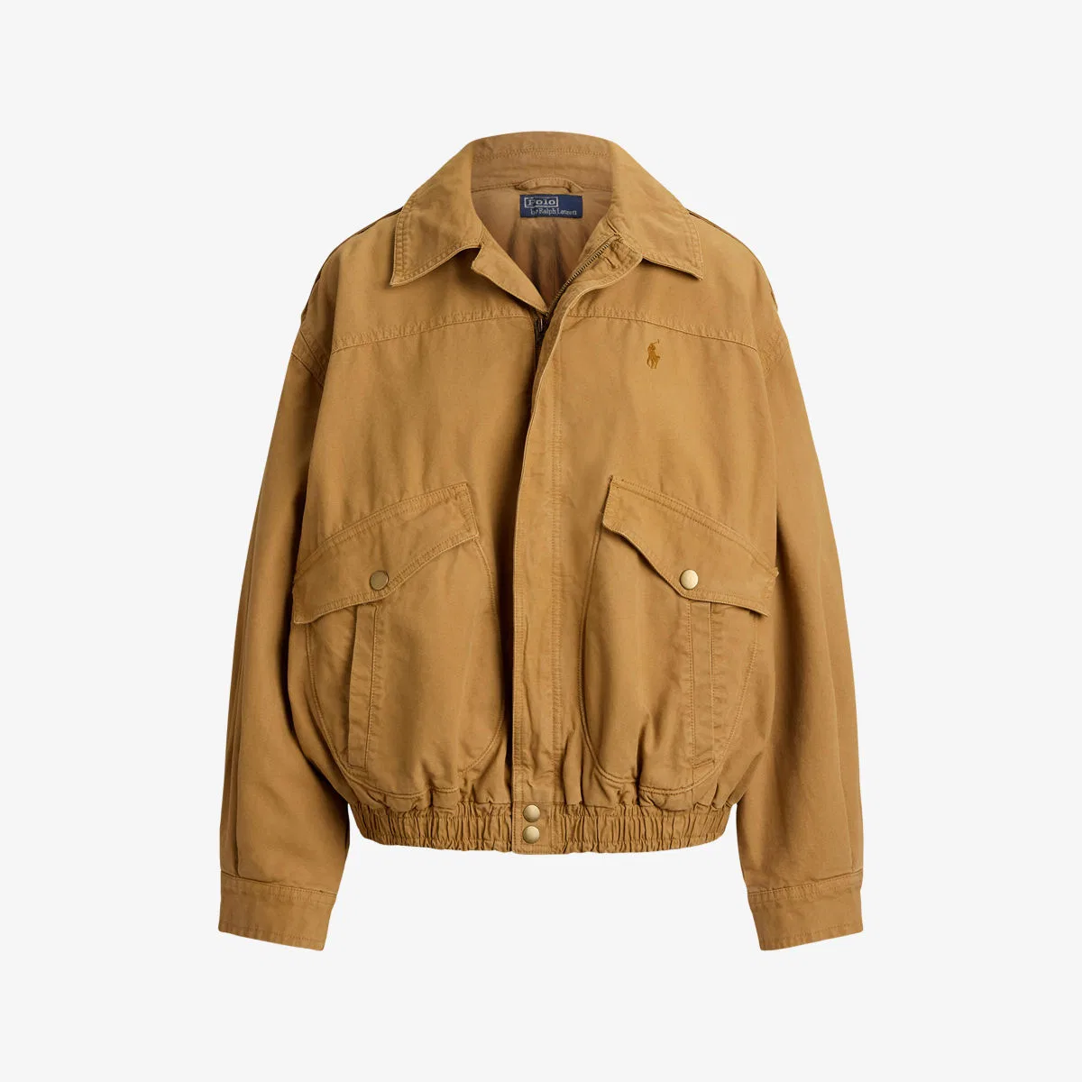 Куртка свободного кроя из хлопкового холста с высоким воротником Polo Ralph Lauren