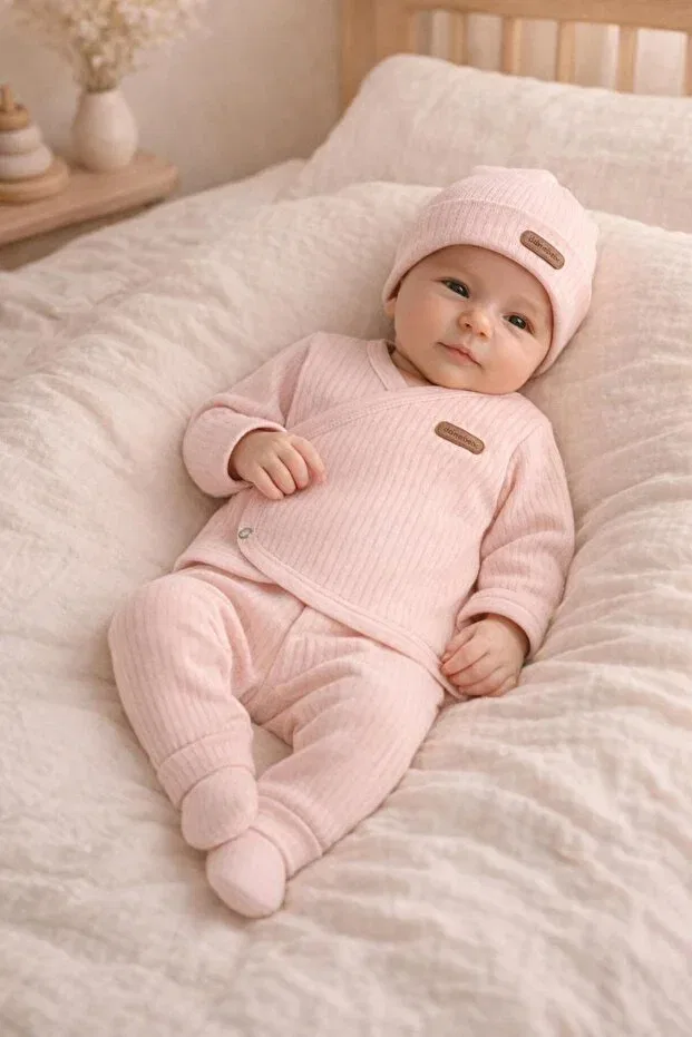 Детский комплект боди для новорожденных девочек хлопковый Basics Bys Baby Fashion, Pink — фото 4