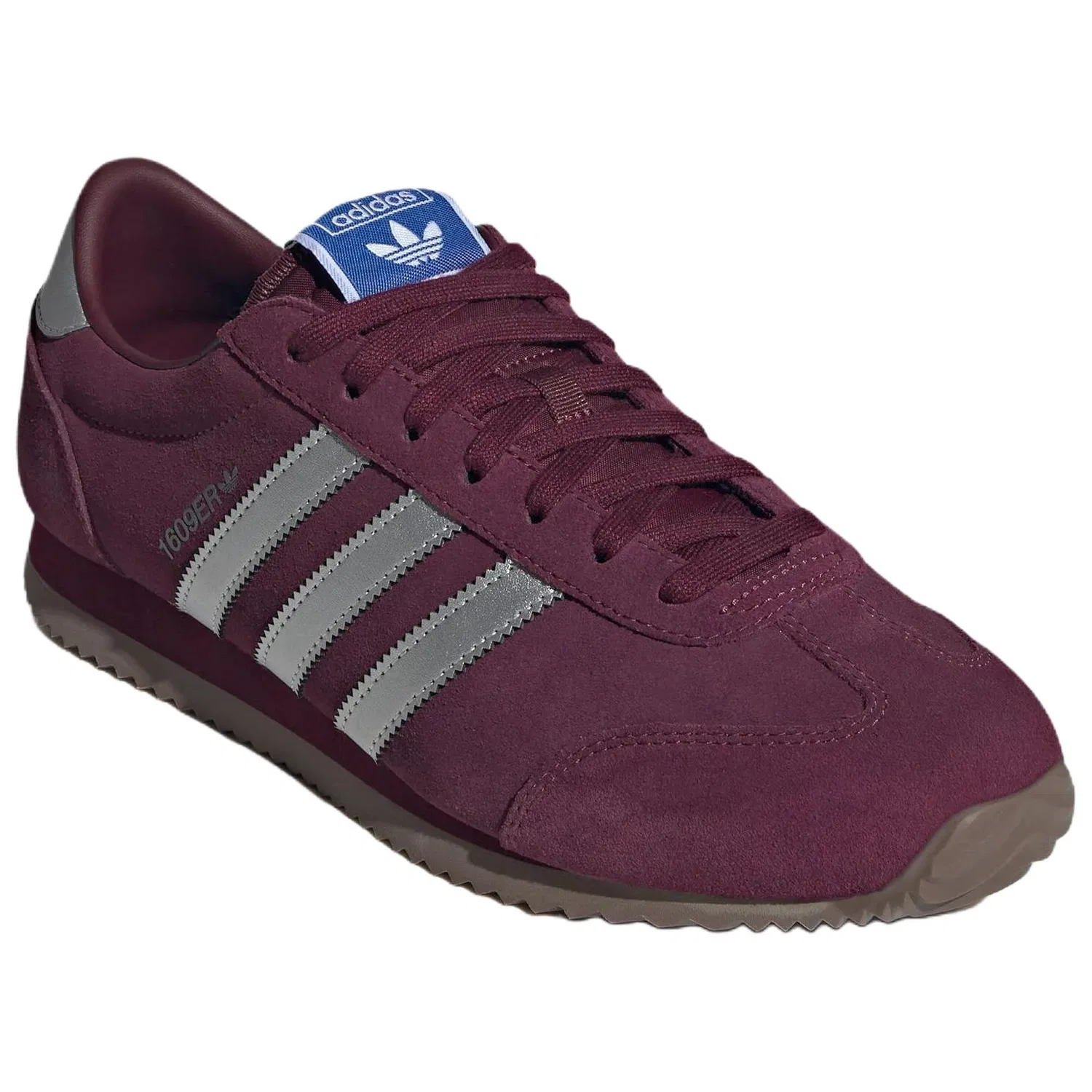 Детские кроссовки с верхом из кожи и синтетики Adidas Originals, Dark Reddish Purple/Dark Silver Metal/Bird Feather Blue — фото 4